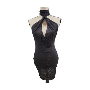 NWT SKIMS Elegant Black Halter Dress